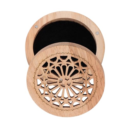 GREENADSCAPE Weihrauchbrenner Runde Form Massivholz Dekoration Für Schreibtisch Aromatherapie Censer Für Entspannende Düfte Räucherbox Für Zuhause Und Büro von GREENADSCAPE