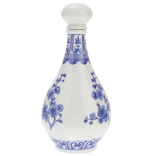 GREENADSCAPE Elegante Porzellan-weinflasche 500 Ml Für Zuhause Schnapshalter Auslaufsichere Keramik-vorratsflasche von GREENADSCAPE