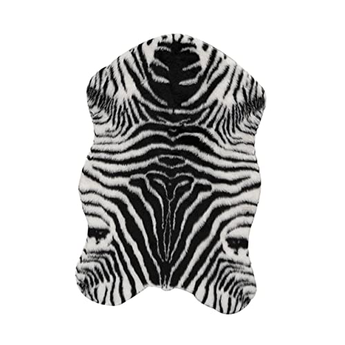 GREENADSCAPE Zebrastreifen-Teppich rutschfest Bodenkissen Bequeme Fußmatte Für Schlafzimmer Zuhause von GREENADSCAPE