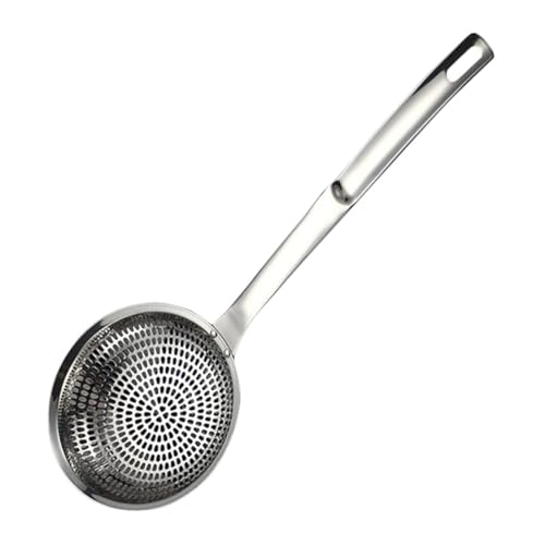 GREENADSCAPE Küchen Utensil Sieblöffel Edelstahl Nudelsieb Auslaufsicherer Löffel Für Frittierte Speisen Metalllöffel Küchenlöffel Handsieblöffel Siebsieb Sieben Zutaten von GREENADSCAPE