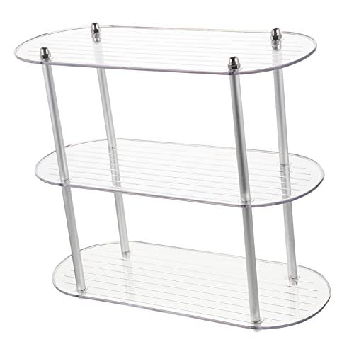GREENADSCAPE Mehrschicht Regal Für Arbeitsplatten Badezimmer Aufbewahrungsregal Toilettenartikel Organizer Kosmetikregal Transparent Schreibtischregal Mit Stabilen Materialien von GREENADSCAPE