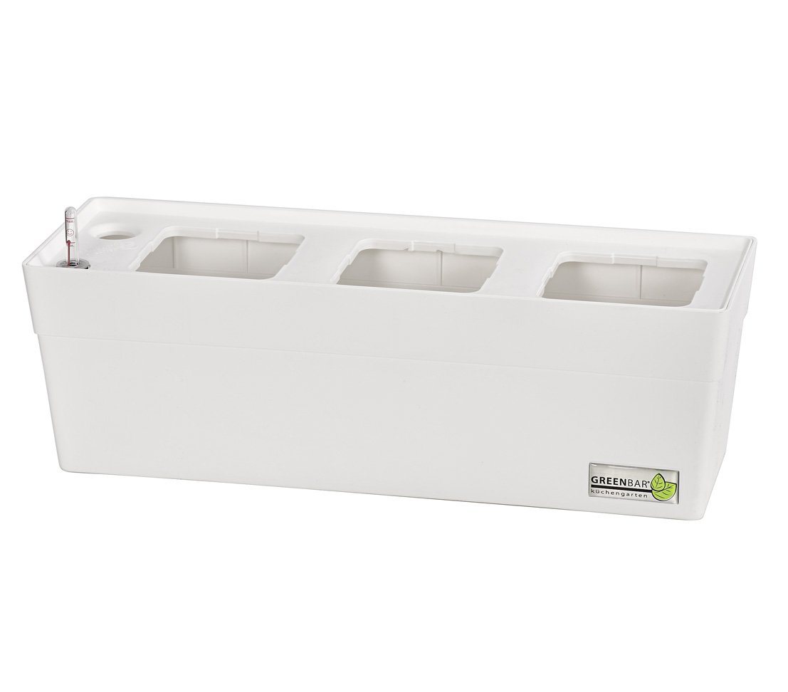 GREENBAR Kräutertopf Kräuterkasten, 48 x 16 x 15.5 cm, für 3 Kräutertöpfe, ganzjährig frische Küchenkräuter GREENBAR Kräutertopf Kräuterkasten, 48 x 16 x 15.5 cm, für 3 Kräutertöpfe, ganzjährig frische Küchenkräuter von GREENBAR