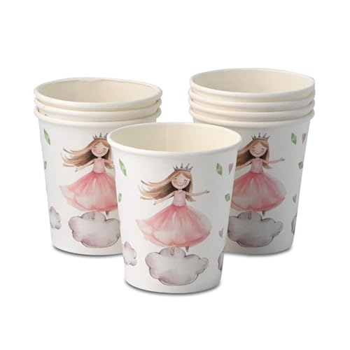 GREENBOX 8x Pappbecher für Kindergeburtstage 200 ml Prinzessin - Papierbecher plastikfrei - Prinzessin Deko Geburtstag, Partygeschirr Kindergeburtstag GREENBOX 8x Pappbecher für Kindergeburtstage 200 ml Prinzessin - Papierbecher plastikfrei - Prinzessin Deko Geburtstag, Partygeschirr Kindergeburtstag von GREENBOX