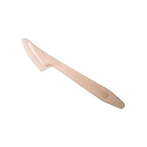 GREENBOX Einwegmesser Holz 100 Stück 16,5cm | Essbesteck Messer Holzbesteck Einweg Bio Einweggeschirr Holz Einwegbesteck Holzmesser Einmalbesteck Schmiermesser wooden Knife Besteck von GREENBOX