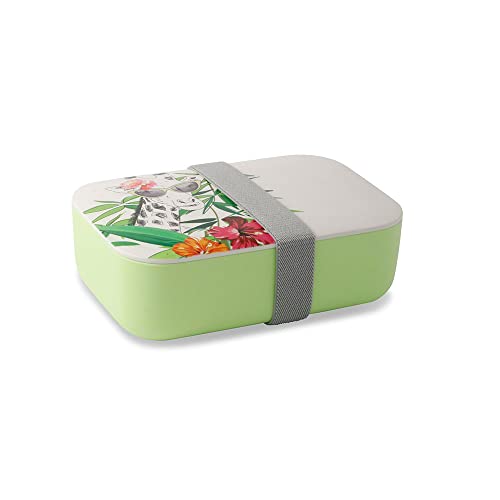 GREENBOX PLA Brotdose Giraffe Lunch-Box mit Deckel lebensmittelecht I Frühstücksdose für Erwachsene spülmaschinengeeignet I nachhaltige Pausenbox für Kinder I Vesperdose 18,8 x 12,5 x 6.3 cm von GREENBOX