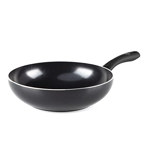 GreenChef Diamond Gesunde keramische Antihaft Wok Pfanne 28cm/3,7 Liter, PFAS-frei, induktionsgeeignet, spülmaschinenfest, Schwarz von GreenChef