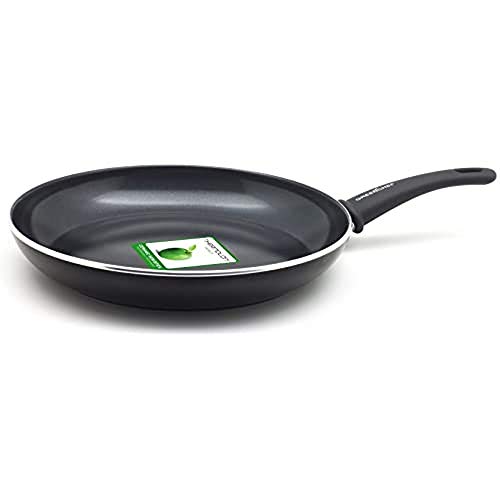 GreenChef Diamond Pfanne Bratpfanne Induktion Keramik Beschichtet, Toxinfreies Kochen, Ofen- und Spülmaschinengeeignet - 20 cm, Schwarz von GreenChef