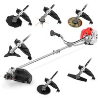 Freischneider GGT650X-7, 65cc-Motor, 4,9 ps, 6 Aufsätze in 1, mit 2 Nylonfadenköpfen und 5 Scheiben, mit Sicherheitsgurt Greencut von GREENCUT