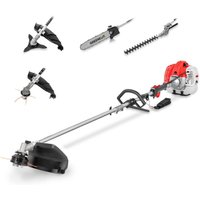 Greencut - Mehrzweck-Freischneider GM650X-5 mit 65cc 2-Takt-Benzinmotor 4,9 ps, 5 Anbaugeräten, Heckenschere und Astschere, Doppelhandgriff und von GREENCUT