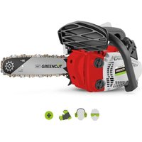 Benzin Kettensäge 25,4cc 1,4hp, mit 10'' Blatt, Easy-Start Starter, Anti-Vibrationssystem, inklusive Blattschutz und Kit Greencut GS250X-10 von GREENCUT