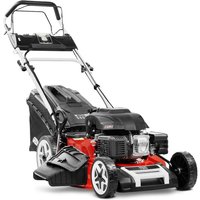 Rasenmäher Benzin 224cc 7,5 ps, Elektrostart 4-Takt-Selbstfahrer, 530mm zweischneidiges Stahlmesser 21', einstellbare Schnitthöhe und 65L Korbvolumen von GREENCUT