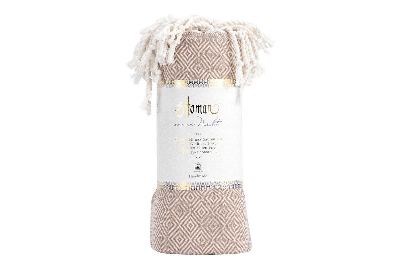 GREENDOOR Hamamtuch Hamam Tuch Rautenmuster cappuccino GREENDOOR Hamamtuch Hamam Tuch Rautenmuster cappuccino von GREENDOOR