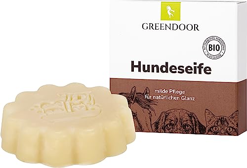 GREENDOOR Hundeseife 80g in Papierschachtel, natürliche Fell-Seife, Natur Fellpflege für Hund + Katze, Hundeshampoo, Fellshampoo, Tiershampoo, Naturseife, Tierpflege, Naturkosmetik, sehr ergiebig von GREENDOOR