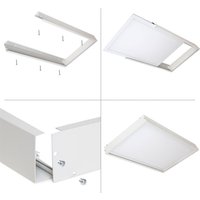 Greenice - Einbaurahmen Oberflächenmontage led -Tafel 60X30Cm von GREENICE