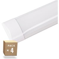 Pack 4 lineare LED-Oberflächenleuchten 40 w 120 lm/W 4800 lm 6000 ºK 120 cm 40.000 Std. [HO-LLS-404800120-CW-PK4] von GREENICE