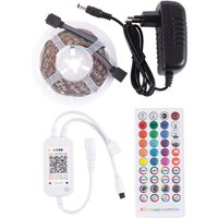 Strip Kit 36W 1.500Lm 150 LEDs 5 Meter rgb Blister Transformator, Controller, Bluetooth-Steuerung IP20 40.000H [CA-KITRGB-5M] von GREENICE