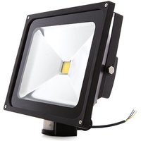 Led Scheinwerfer Flutlicht 50W 4.250Lm 4200ºK IP65 Bewegungsmelder 40.000H [BQFS29050W-PIR-Schwarz] - Natürliches Weiß von GREENICE