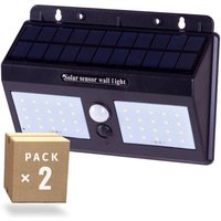 Paket 2 Wandleuchten led 6000ºK Solar IP65 Sensor Luz + Bewegung 40.000H [WR-SW8019-PIR-PK2] (WR-SW8019-PIR-PK2) von GREENICE