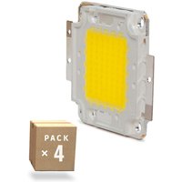 Packung mit 4 Hochleistungs-LEDs 50W 5000Lm 6000ºK COB30 50.000H [CH-LED-50W-30MIL-CW-PK4-AP] von GREENICE