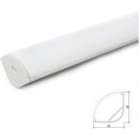 Profil Aluminium Für led -Streifen Diffusor Milchig LLE-ALP016R-O x 2M von GREENICE