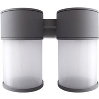 Greenice - Wandleuchte IP65 (Ohne Lampe) E27 Ø108Mm Grau Madison HO-WLIP65-E27-108-103 von GREENICE