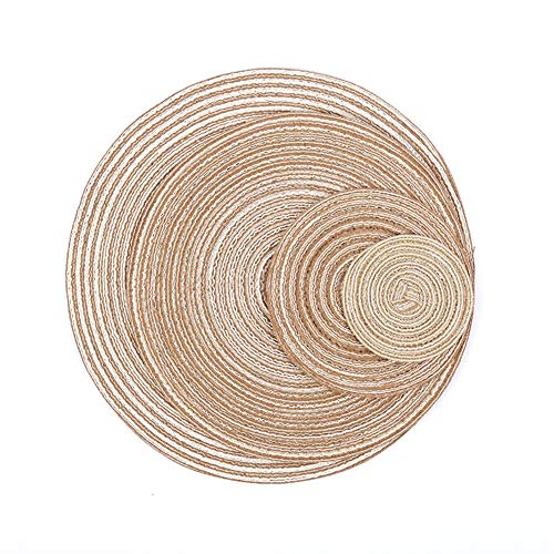 GREENLANS Tischsets, Round Table Mug Mat Pad Rutschfeste Untersetzer, Hitzebeständige Küchentischsets Elegante Tischsets Für Den Esstisch Kaffee 30cm von GREENLANS-1