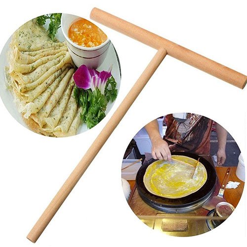 GREENLANS Practial T-Form Crêpes-Maker Pfannkuchenteig Holzstreuer Stick Home Kitchen Tool Kit DIY Verwendung 1 Stück GREENLANS Practial T-Form Crêpes-Maker Pfannkuchenteig Holzstreuer Stick Home Kitchen Tool Kit DIY Verwendung 1 Stück von GREENLANS