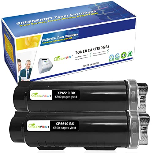 GREENPRINT Kompatible Tonerkartuschen 6510 6515【Extra High Yield】 5500 Seiten 2 Schwarz für Xerox Phaser 6510n 6510dn 6510dni 6510dnm WorkCentre 6515n 6515dn 6515dni 6515dnm Drucker von GREENPRINT