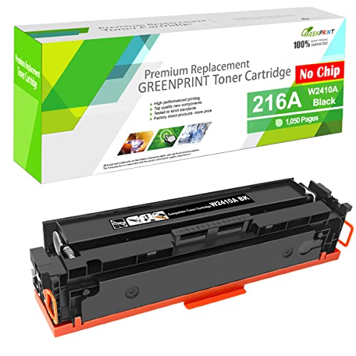 GREENPRINT [ KEIN CHIP, MIT Werkzeug ] Kompatible Tonerkartusche W2410A 216A Schwarz 1050 Seiten HP Color Laserjet Pro M155 M155a M155nw MFP M182 M183 M182n M182nw M183fw von GREENPRINT