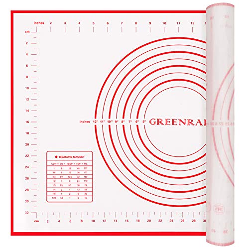 GREENRAIN Silikon-Backmatte, antihaftbeschichtet, mit Messung 15.75''(W)*23.75''(L) rot von GREENRAIN