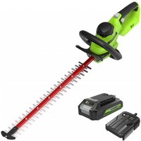 Heckenschere 51cm 24V Greenworks 2,0Ah Akku - Ladegerät - G24HT56IIK2 von GREENWORKS