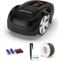 Optimow 7 GREENWORKS Mähroboter-Paket - für 750m2 - 100m Draht, 100 Pflöcke und Verbindungsstücke von GREENWORKS