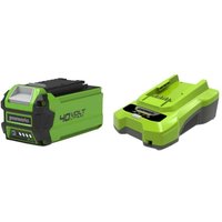 Pack GREENWORKS 40V - 1 Akku 2,0Ah Lithium-Ion - 1 Ladegerät Pack GREENWORKS 40V - 1 Akku 2,0Ah Lithium-Ion - 1 Ladegerät von GREENWORKS