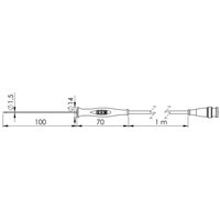 Greisinger - gf 1T-E1.5 Einstechfühler -70 bis 250 °c Fühler-Typ Pt1000 von GREISINGER