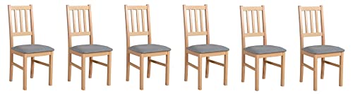 GREKPOL - 6er Set Esszimmerstühle Gepolsterter Stuhl mit Buchenholz Beinen und Weich Gepolsterte Chair für Esszimmer Küche -BOS 4 (6-er) von GREKPOL