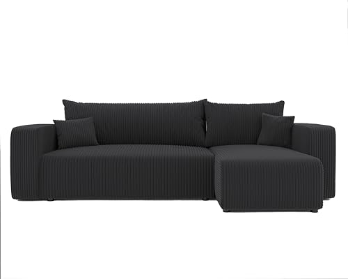 GREKPOL Sofa mit Schlaffunktion 145x248 Sofa 3 Sitzer - Ecksofa mit Schlaffunktion und Bettkasten - Schlafsofa mit Bettkasten - Wohnzimmer Couch von GREKPOL