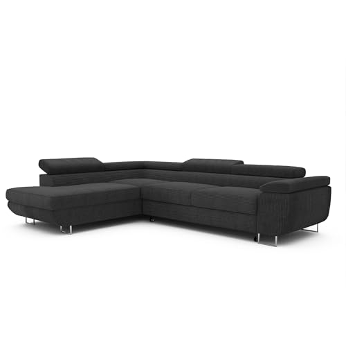 GREKPOL Ecksofa mit Schlaffunktion und Bettkasten 274x203 - Verstellbare Kopfstützen - Stoff Poso - Couch mit Schlaffunktion - Schlafsofa mit Bettkasten - Couch - Links GREKPOL Ecksofa mit Schlaffunktion und Bettkasten 274x203 - Verstellbare Kopfstützen - Stoff Poso - Couch mit Schlaffunktion - Schlafsofa mit Bettkasten - Couch - Links von GREKPOL