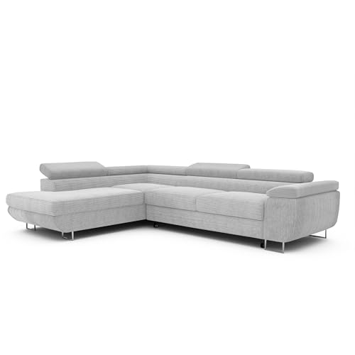GREKPOL Ecksofa mit Schlaffunktion und Bettkasten 274x203 - Verstellbare Kopfstützen - Stoff Poso - Couch mit Schlaffunktion - Schlafsofa mit Bettkasten - Couch - Links GREKPOL Ecksofa mit Schlaffunktion und Bettkasten 274x203 - Verstellbare Kopfstützen - Stoff Poso - Couch mit Schlaffunktion - Schlafsofa mit Bettkasten - Couch - Links von GREKPOL