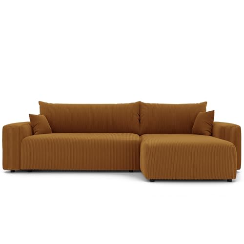GREKPOL Sofa mit Schlaffunktion 278x145 Sofa 3 Sitzer XL - Ecksofa mit Schlaffunktion und Bettkasten - Schlafsofa mit Bettkasten - Wohnzimmer Couch von GREKPOL