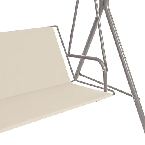 GREMEX Ersatzbezug Hollywoodschaukel 106 x 150 cm - Strapazierfähig Hollywoodschaukel Sitzbezug - Wetterbeständig Ersatz Schaukel Bezug - Sitzkissen für Hollywood Schaukel - Ecru Schutzhülle von GREMEX