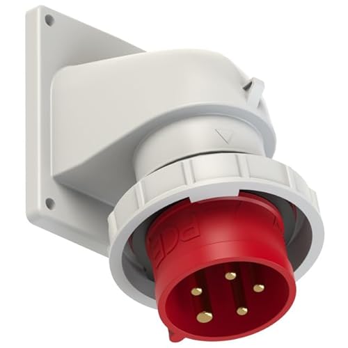 CEE Anbau Gerätewinkelstecker IP67 400V 32A 5-polig 6h rot > 777252-6 von GRENDA-HAMMER