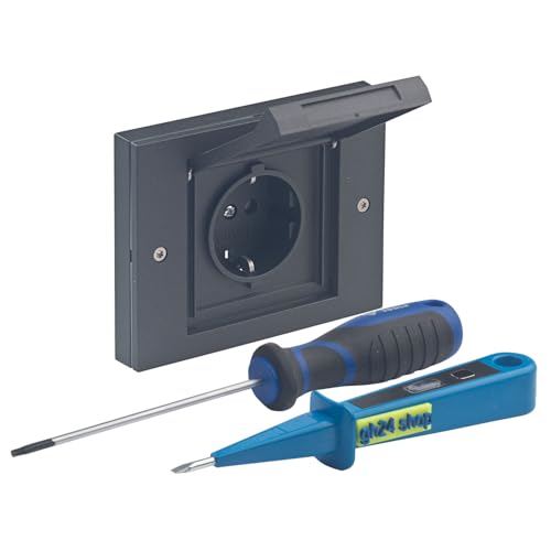 Design Außensteckdose Gira TX_44 1-fach mit Rahmen, Dichtungsflansch und Montageset Farbe anthrazit Design Außensteckdose Gira TX_44 1-fach mit Rahmen, Dichtungsflansch und Montageset Farbe anthrazit von GRENDA-HAMMER