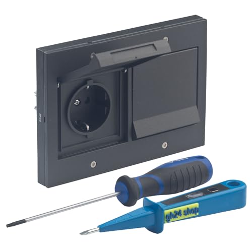 Design Außensteckdose Gira TX_44 2-fach mit Rahmen, Dichtungsflansch und Montageset Farbe anthrazit Design Außensteckdose Gira TX_44 2-fach mit Rahmen, Dichtungsflansch und Montageset Farbe anthrazit von GRENDA-HAMMER