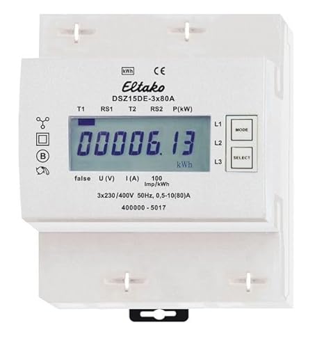 Drehstromzähler Verteilereinbau Typ DSZ15DE-3x80A elektronisch S0-Schnittstelle ungeeicht Drehstromzähler Verteilereinbau Typ DSZ15DE-3x80A elektronisch S0-Schnittstelle ungeeicht von GRENDA-HAMMER
