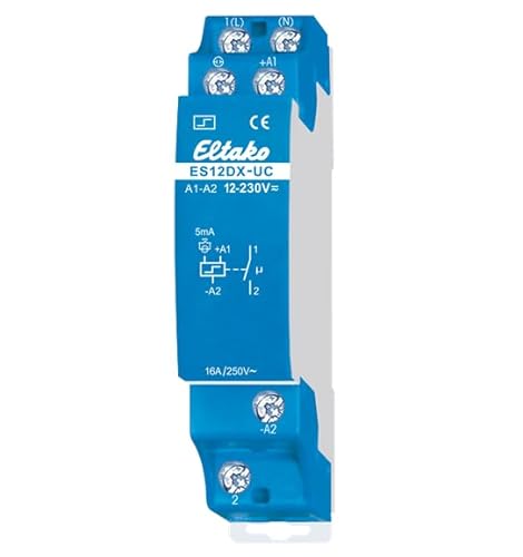 Elektronischer Stromstoßschalter Eltako ES12DX-UC 8...230V UC 1 Schließer 250 Volt 16 Ampère von GRENDA-HAMMER