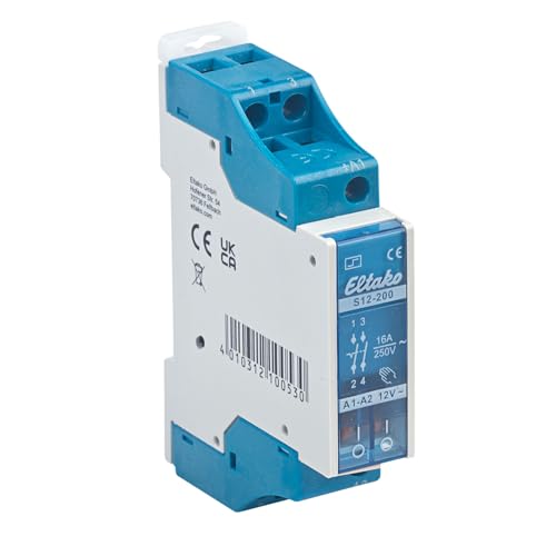 Stromstoßschalter Fernschalter Typ S12-200-12V | Betrieb mit 12 Volt Spulenspannung | 2 Schließer | Schaltleistung bis 250 Volt 16 Ampère Stromstoßschalter Fernschalter Typ S12-200-12V | Betrieb mit 12 Volt Spulenspannung | 2 Schließer | Schaltleistung bis 250 Volt 16 Ampère von GRENDA-HAMMER