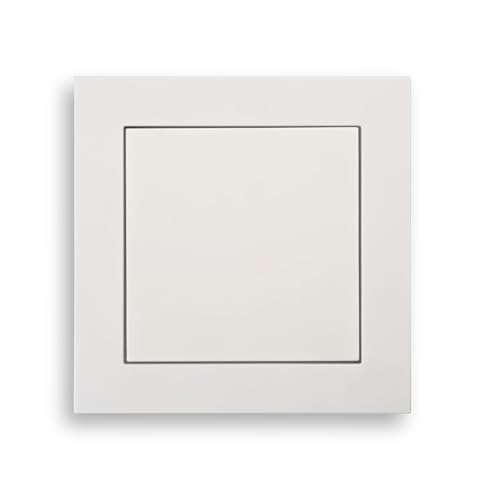 Universal LED Tastdimmer 3-140W mit Bedienelement reinweiß Set mit Abdeckrahmen System Gira (E2 reinweiß) von GRENDA-HAMMER