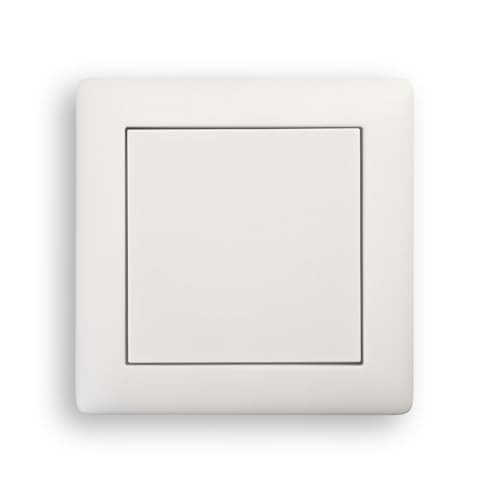 Universal LED Tastdimmer 3-140W mit Bedienelement reinweiß Set mit Abdeckrahmen System Gira (S55 reinweiß) von GRENDA-HAMMER