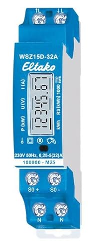 Wechselstromzähler Verteilereinbau Typ WSZ15D-32A elektronisch MID geeicht Wechselstromzähler Verteilereinbau Typ WSZ15D-32A elektronisch MID geeicht von GRENDA-HAMMER