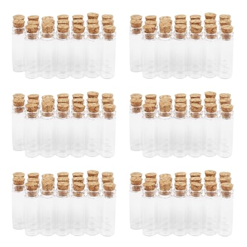 GREOHNMPAW 120 Stuecke 11X32Mm Tiny Mini Leere Klare Kork Glas Flaschen Vials 2Ml von GREOHNMPAW